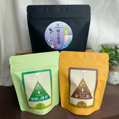 特上煎茶＆三角ティーバッグ10個入り３点セット(深蒸し茶、ほうじ茶)