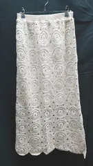 ◇ SENSE　OF PLACE　レース　ウエストゴム　ロング タイト スカート サイズM ベージュ レディース E 【1211150030215】