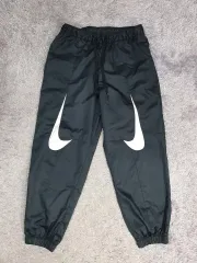 ナイキ NIKE ボトムス ミッドライズ BIGダブルスウッシュ ウーブン ジョガー パンツ ブラック レディース m