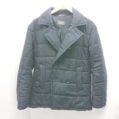 ◇ ORIHICA ウール100％ シンプル 無地 ショート 中綿 長袖 コート ジャケット Lサイズ ネイビー レディース E  【1303290012074】