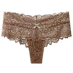 Karly Shop ブラジリアン ショーツ レディース Tバック タンガ 総レース セクシー エロい かわいい 透け感 小さい 大きいサイズ rt9078