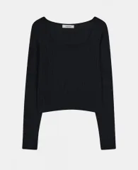 ヘザーメント ケーブル ニット セーター