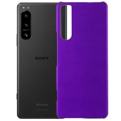 Xperia 5 IV ケース SO-54C SOG09 A204SO エクスペリア5 マーク4 耐衝撃 シンプル さらさら ハード ケース 【Color】 パープルのサムネイル