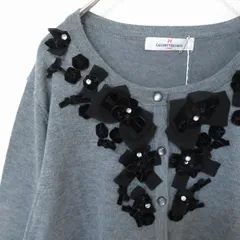 ギャラリービスコンティ GALLERYVISCONTI リボン ビジュー ニット カーディガン w881412ss