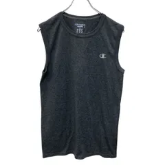 Champion 半袖 ロゴTシャツ S グレー チャンピオン プルオーバー ノースリーブ ロゴ刺繍 古着卸 アメリカ仕入 a706-5634