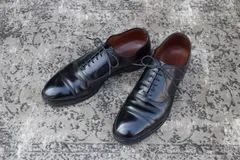 【良品】Allen Edmonds アレンエドモンズ Park Avenue パークアベニュー ストレート 内羽根 6アイレット 黒 ブラック US8.5 / 26.5cm相当【W3375】