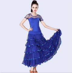 新品 未使用  新作 人気トップス&スカートの2点セット練習着！セットでも別々でも使えてお得 社交ダンスドレス ラテンダンス衣装 レッスンウェア ステージ衣装