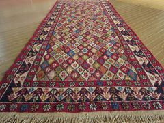 アフガニスタン手織り絨毯 カールモハメディ105×52 トライバルラグ