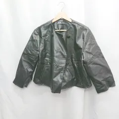 ◇ ⊂ ZARA ザラ ポンチョ風 長袖 フェイクレザージャケット サイズM ブラック系 レディース E  【1505130004762】