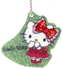 【中古】キーホルダー ハローキティ ラメアクリルチャーム 「Happyくじ Sanrio characters DISCO」 ラメアクリルチャーム賞