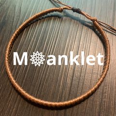 【耐水】アンクレットミサンガ＊3サイズ展開#ブラウン