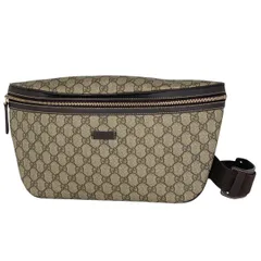 グッチ GUCCI GG柄 ウエストバッグ ボディバッグ GGスプリーム ボディバッグ コーティングキャンバス ブラウン 211110 レディース 【中古】