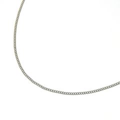 喜平チェーンネックレス Pt850 プラチナ 2面カット 0.35φ 幅1.2mm 長さ40cm 約2.9g キヘイ チェーン （造幣局検定マーク刻印入）