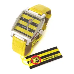 HR0365 未使用 阪神タイガース 腕時計 ウォッチ アナログ クオーツ 3針 シルバー×イエロー 稼働品