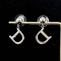 美品★ Christian Dior クリスチャンディオール  ピアス Dロゴ スウィング ヴィンテージ