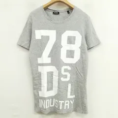 ディーゼル DIESEL ロゴ プリント Tシャツ トップス 半袖 S グレー