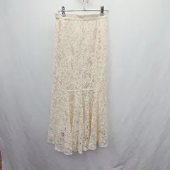 ◇ ⊇ FREE's MART フリーズマート シンプル ロング フレア レーススカート サイズM アイボリー系 レディース E  【1505290005708】