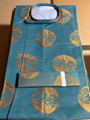 狩衣生地　テトロン固地　薄紫/緑 狩衣生地 テトロン固地 薄紫/緑 手芸素材・材料