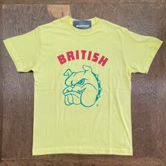 never trust BRITISH BULLDOG Tシャツ　LIGHT YELLOW