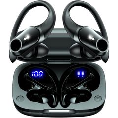 耳掛け式イヤホン bluetooth ワイヤレスイヤホン bluetooth イヤホン 最大40時間再生 ブルートゥースイヤホン Hi-Fi音質 AAC対応 LEDディスプレイ 物理ボタン誤操作なし 落ちないイヤホン イヤホン 快適装着感 ランニング イヤホン