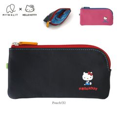 mywalit KITTY ハローキティ ポーチ コインケース キーケース Pouch S キティちゃん コラボ レザー キーホルダー スマートキー マルチケース 牛革 カーフ MY1378