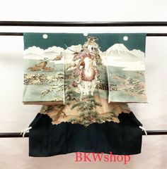 ＜現品限り＞used　産着　正絹　男の子　5つ紋　お宮参り　初着　着物　長襦袢付