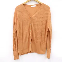 1000円均一 値下げ グリーンレーベルリラクシング green label relaxing カーディガン レーヨン他 オレンジ系 表示サイズなし  【yy】【中古】4000065801702990
