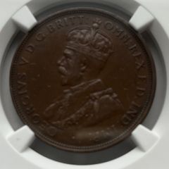 1919年　オーストラリア　1ペニー　銅貨