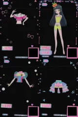 ux237 カード まとめ ひみつのアイプリ ミルフィーユ ハッピーシアフレッシュトップス　ウェルカムチェリーグリーンアクセ　つむぎ　ハニービービッドピンクトップス　ハニービービッドピンクボトムス   アイプリ クリア 着せ替え 美少女