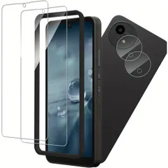 AQUOS Wish4 液晶保護ガラスフィルム＆カメラ保護