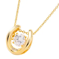 【ゴールド×ワンサイズ】[Cream dot. クリームドット公式] ネックレス レディース ショート チェーン キュービックジルコニア 一粒ビジュー 馬蹄 ホースシュー 大人