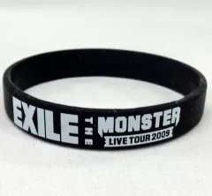 【中古】アクセサリー(非金属)(男性) EXILE ゴムブレス(ブラック) 「EXILE LIVE TOUR 2009 “THE MONSTER”」