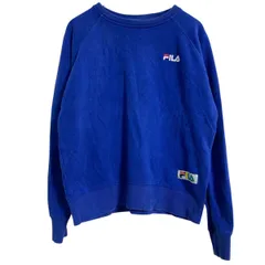 FILA ロゴスウェット トレーナー レディース S ブルー フィラ スポーツ プルオーバー 裏起毛 古着卸 アメリカ仕入 a611-7039のサムネイル