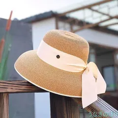 帽子 レディース 麦わら帽子 春夏 UVカット ストローハット つば広ハット リボン 母の日 ギフト プレゼント きれいめ 可愛い ガーリー 大人女 0575