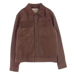 HYSTERIC GLAMOUR ヒステリックグラマー レザージャケット 02203LB03  ラムレザー アビエーター ジャケット ブラウン系 L【中古】のサムネイル
