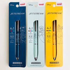 3柄セット ディズニー 限定 三菱鉛筆 uni ジェットストリーム 4&1 多機能ペン JETSTREAM ドナルドダック・アリエル・ベル