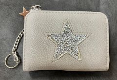 【新品・訳あり】スタージュエリー　L字ファスナー　ライトグレー　ミニ財布　コインケース