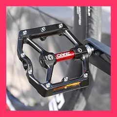 CXWXC 自転車 ペダル フラットペダル ロードバイク/クロスバイク/mtbなど用 リフレクター付 アルミ製（CX-930）