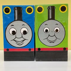 新品 牛乳パックの椅子 トーマス パーシー 2個セット ハンドメイド 手作り イス