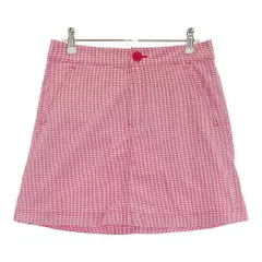 サイズ：9 BURBERRY GOLF バーバリーゴルフ  コットン混 ストレッチスカート チェック柄 レッド系 [240101464947] ゴルフウェア レディース ストスト