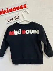 54ミキハウスmikihouse 80sizeバックロゴトレーナー　ブラック