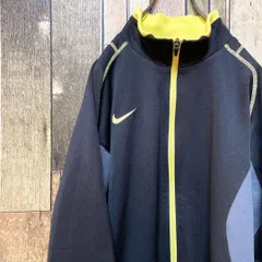 《90年代当時物》ナイキ NIKE 黒☆ジャージ XL トラックジャケット トラックジャージ 刺繍ロゴ デカロゴ ビッグロゴ ワンポイントロゴ スリーブロゴ スウォッシュ スウッシュ 銀タグ 90s 90's ブラック h