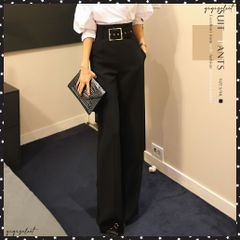ワイドレッグパンツ ハイウェスト スーツパンツ レディース ワイドパンツ腰高・脚長効果で人気のハイウエストワイドレッグパンツトレンド感のあるスタイルなのに、ファッション性と機能性を兼ね備えた優秀アイテム