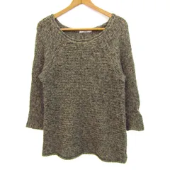 ジャーナルスタンダード ニット セーター 長袖 ウール/モヘヤ混 トップス レディース Fサイズ グレー×ブラウン JOURNAL STANDARD 【中古】