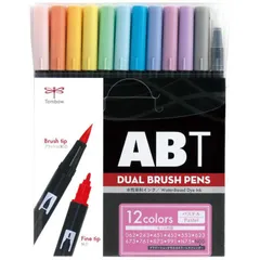 【 新品 未開封 】 トンボ鉛筆 水性マーカーABT12色パステル AB-T12CPA 未使用 送料無料のサムネイル
