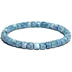 〔K1903-7〕高品質 約6.1mm パープルラリマー ペクトライト ブレスレット ドミニカ産 Larimar