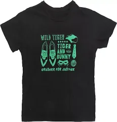 【中古】Tシャツ ワイルドタイガー アイコンTシャツ ブラック レディースMサイズ 「TIGER＆BUNNY」