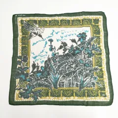 【45R】45rpm 綿100% ハンドプリント スカーフ花柄バンダナ 水色 45R】45rpm 綿100% ハンドプリント スカーフ リーフ柄バンダナ 青