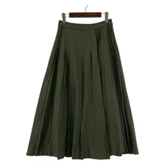 BEAMS HEART ビームスハート プリーツ ロングスカート sizeM/カーキ