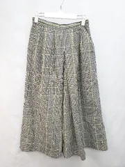 ◇ SM2 サマンサ モスモス チェック ウエストゴム カジュアル 七分丈 ワイドパンツ サイズF ブラック マルチ レディース P  【1405090014989】